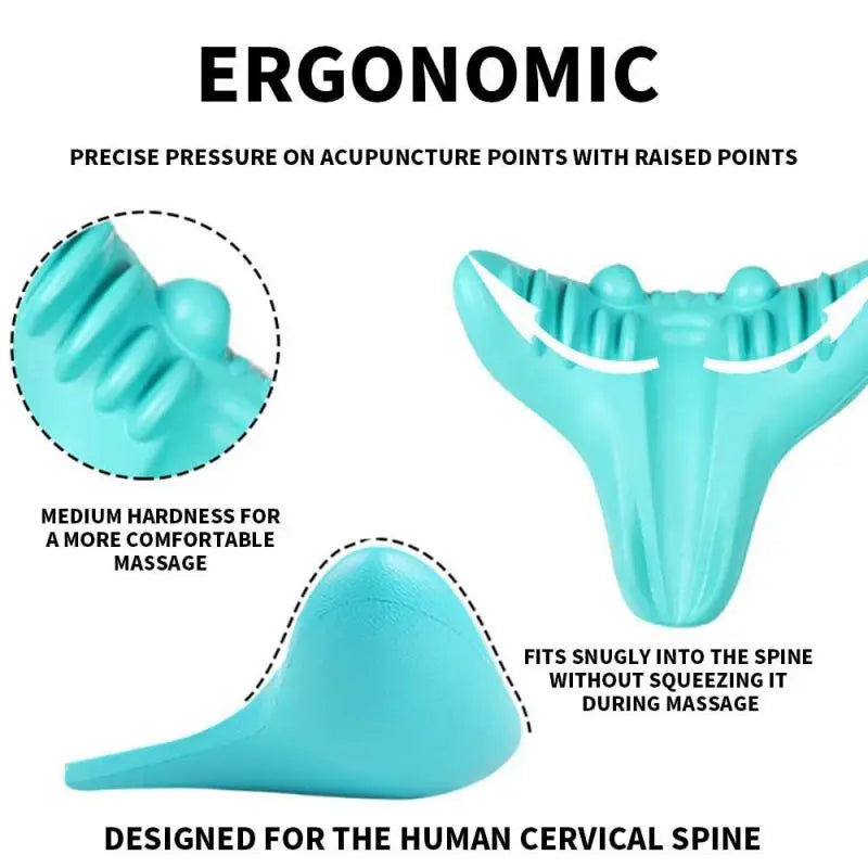 Neck Shoulder Relaxer Cervical Traction Device Pain Relief Cervical Spine Alignment Chiropractic Neck Stretcher Pillow Massage