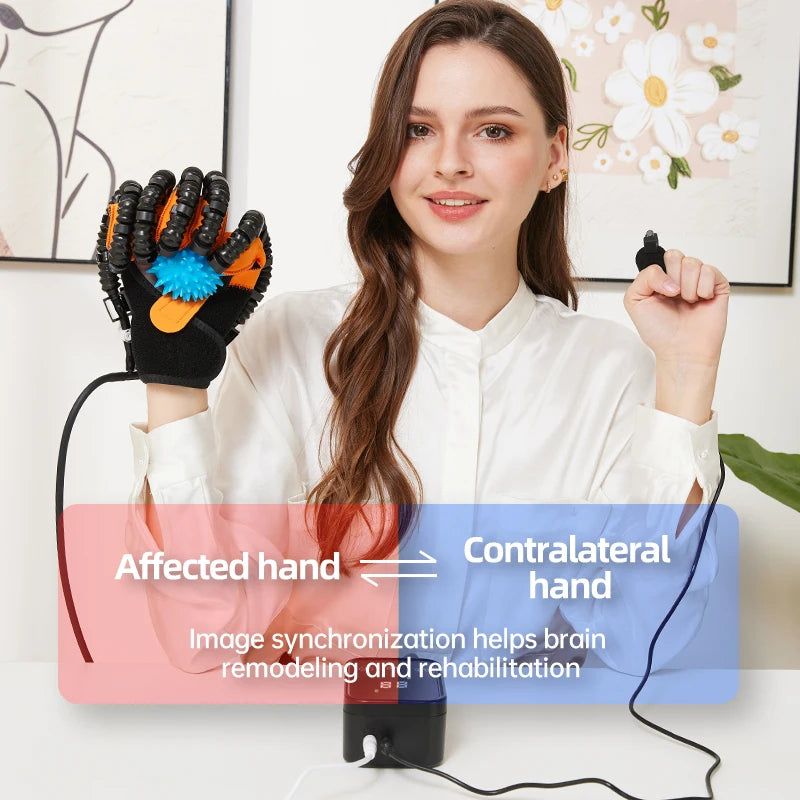 Intelligent Massage Gloves Robot Rehabilitation Gloves for Stroke Hemiplegia Hand Function Recovery Finger Trainer Hand Exercise